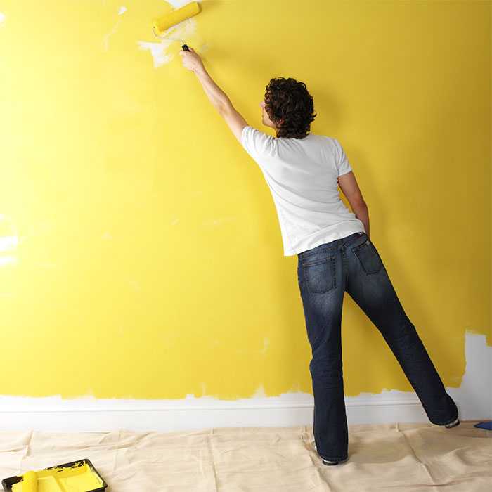 Покраска стен в квартире, преимущества - фото примеров