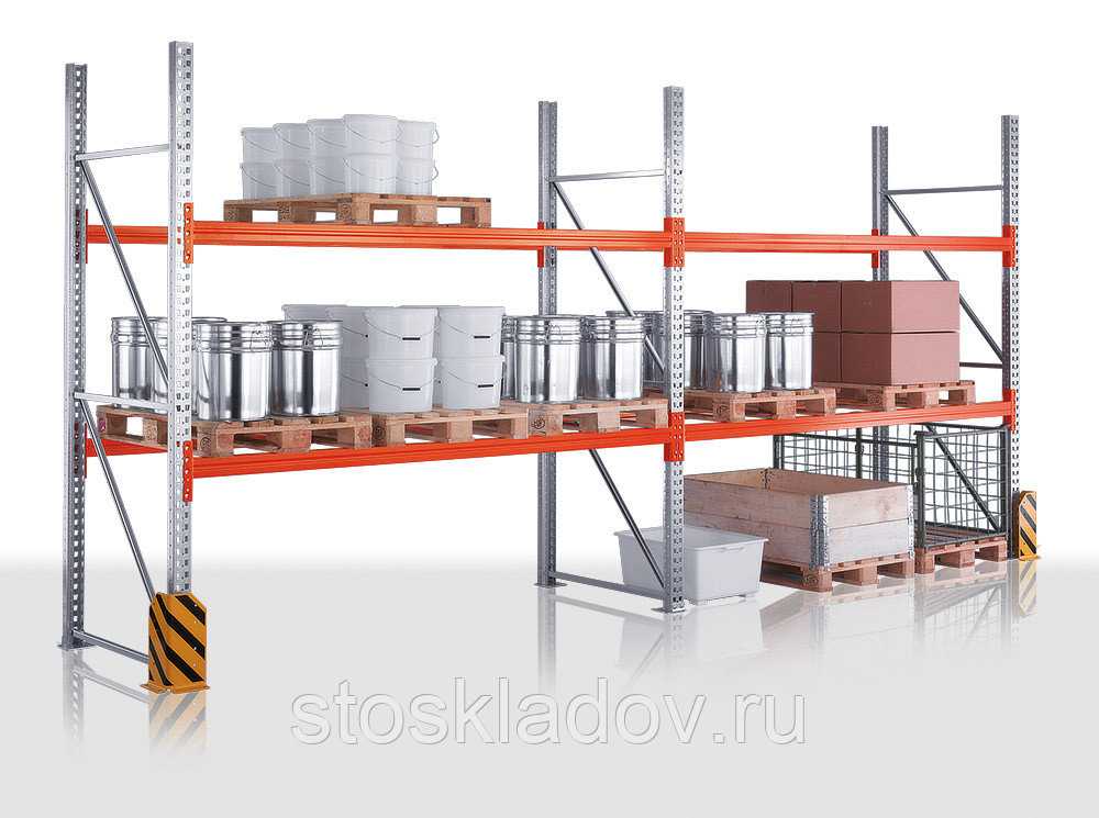 Паллетные стеллажи: выбор грузовых стеллажей для склада, размеры складских металлических стеллажей для палет, конструкция сборных стеллажей для поддонов