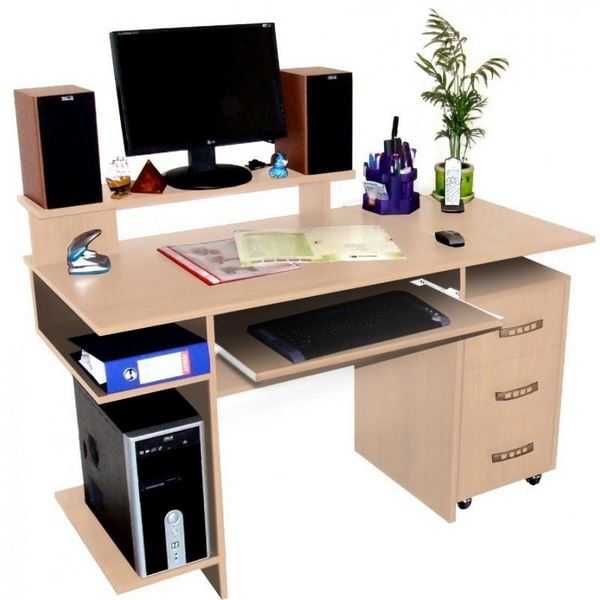 Большой компьютерный стол (22 фото): модели с прямой столешницей для дома, размеры письменно-компьютерных столов