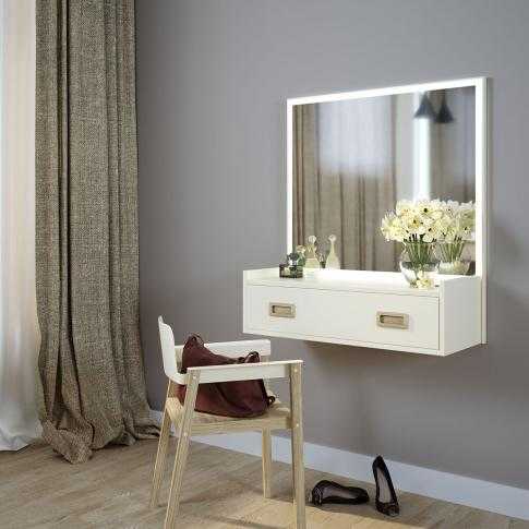 Туалетный столик с зеркалом и подсветкой: виды, модели, цены, фото