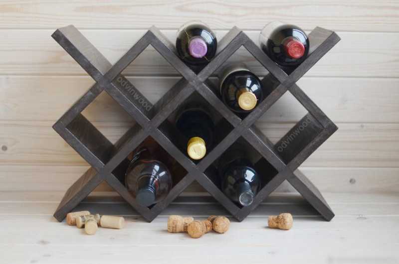 Стеллаж для хранения бутылок вина из дерева или металла своими руками: видео инструкция + фото