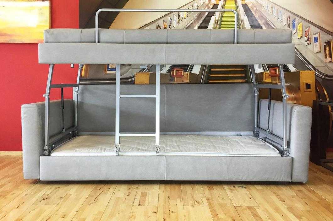 Двухъярусная детская кровать с диваном: двухэтажные модели с диваном внизу для детей