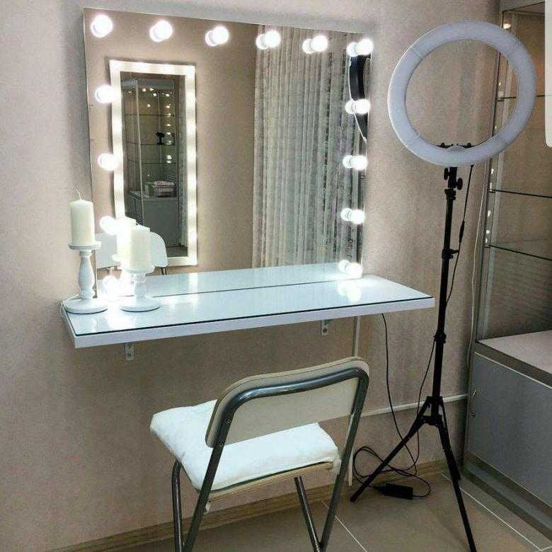 Современный туалетный столик с зеркалом для спальни: фото, виды, конфигурация, как подобрать и куда поставить
