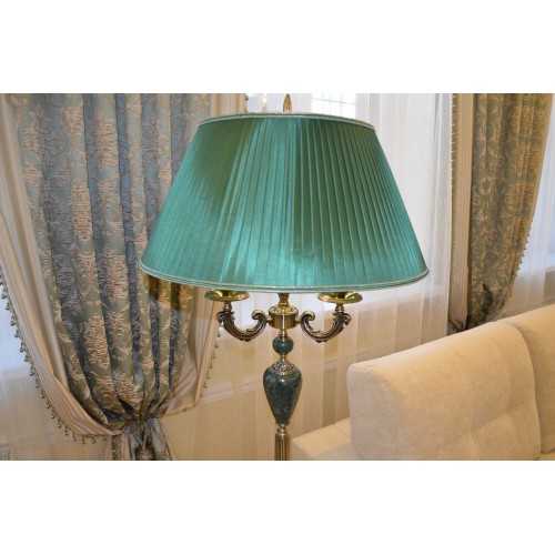 Настольные лампы с абажуром: как обновить зеленый абажур для спальни, модели в стиле классика, варианты из ткани