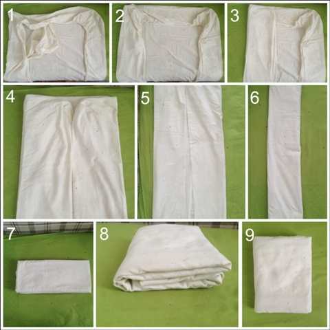 Как компактно складывать постельное белье