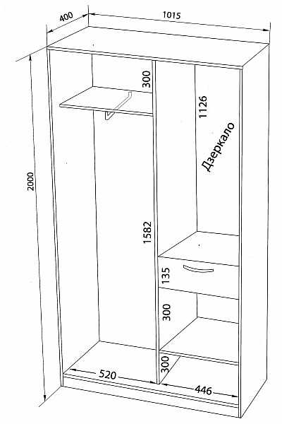 Как правильно организовать внутреннее наполнение трехметрового шкафа-купе (60+ фото)