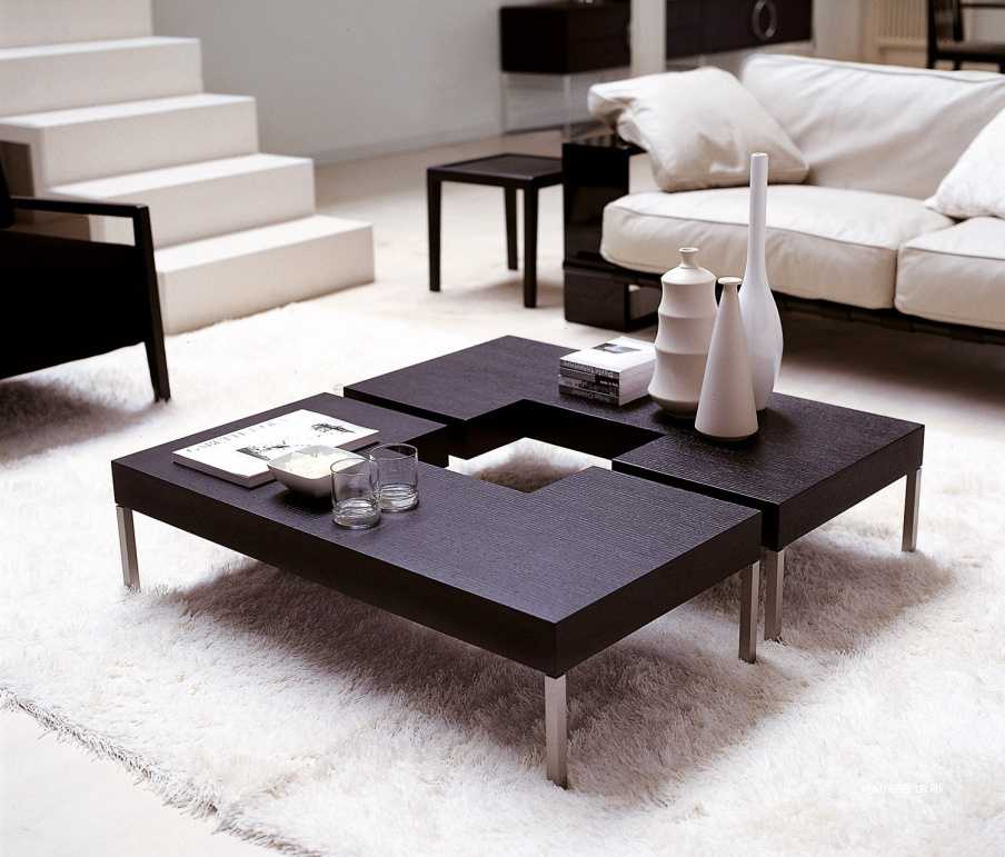 Журнальный стол для гостиной (30 фото): красивые большие современные модели столиков в интерьере зала
