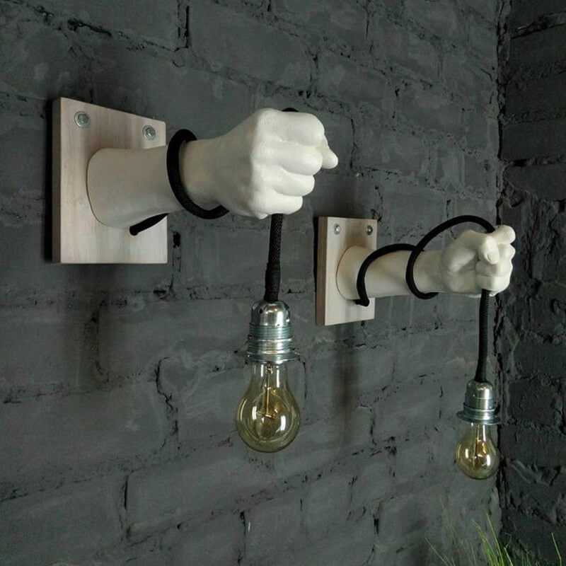 Бра в стиле «лофт»: настенные светильники с гирей и выключателем на корпусе, как сделать своими руками