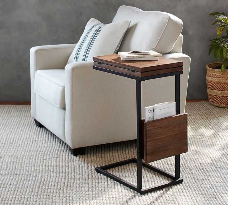 Приставные столики к дивану: диванный подкатной стол для ноутбука и придвижные журнальные столы, выкатные столы-приставки для еды и другие модели
