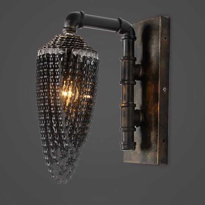 Бра в стиле «лофт»: настенные светильники с гирей и выключателем на корпусе, как сделать своими руками