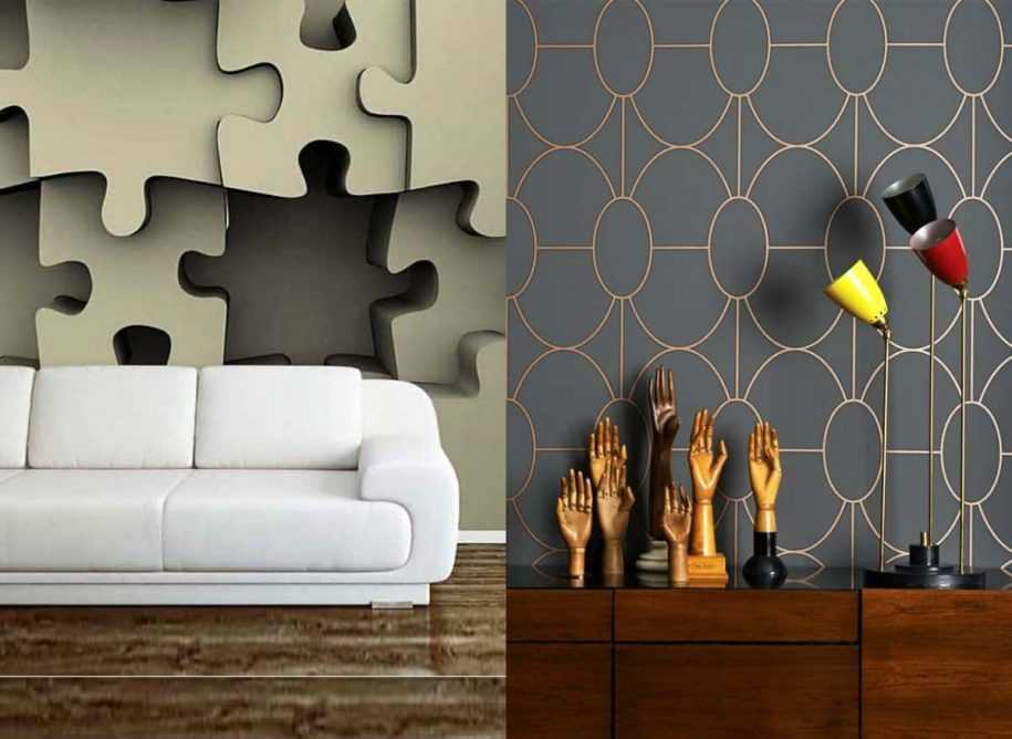Обои в гостиную (+150 фото) дизайнов современных интерьеров. идеи комбинирования.