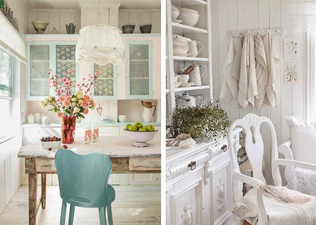 Стиль шебби шик в интерьере кухни — нежность и романтика в вашем доме (+35 фото дизайна)
