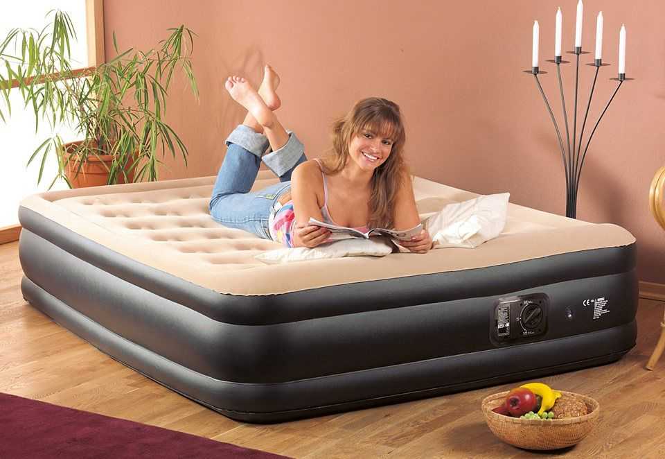 Надувная кровать intex: выбираем со встроенным насосом, двуспальную и односпальную, детскую с подголовником