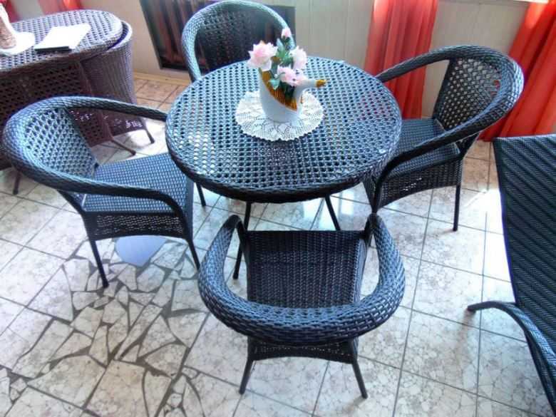 Садовая мебель из искусственного ротанга: комплект плетеной мебели для дачи, белые модели, дачные иделия эконом-класса