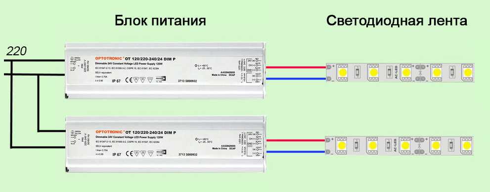 Подключение светодиодной ленты к сети 220в схема | советы и рекомендации от специалистов