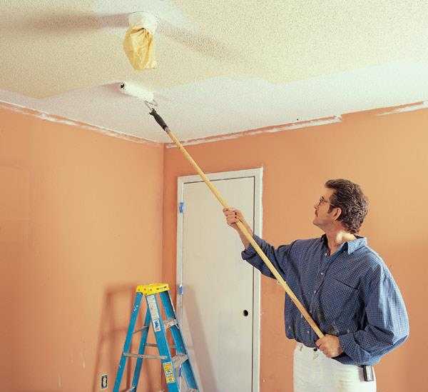 Как покрасить потолок акриловой краской - технология