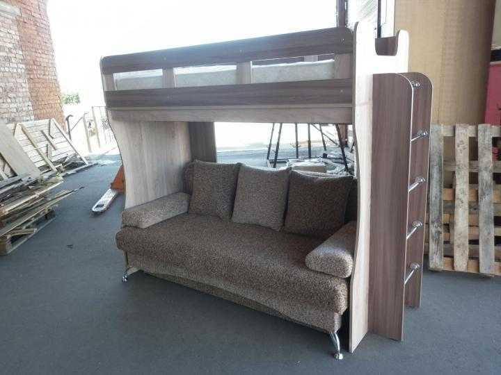 Двухъярусная кровать с диваном (80 фото): двухэтажная металлическая модель с диваном внизу, раскладной диван-кровать с механизмом еврокнижка, комплект со шкафом и столом