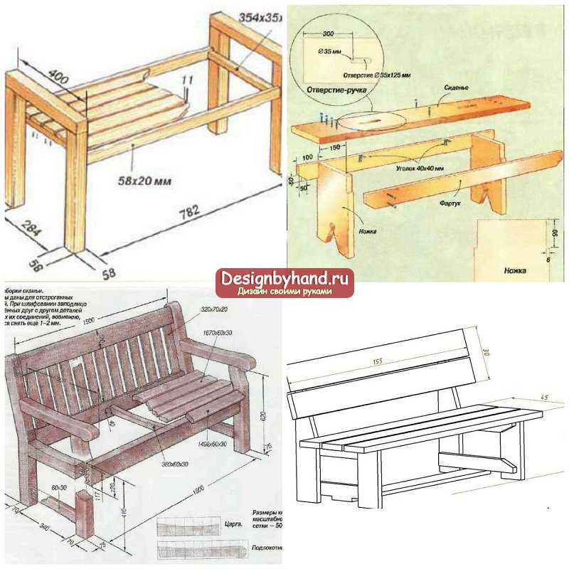 Построить скамейку своими руками из дерева фото чертежи и ход работы