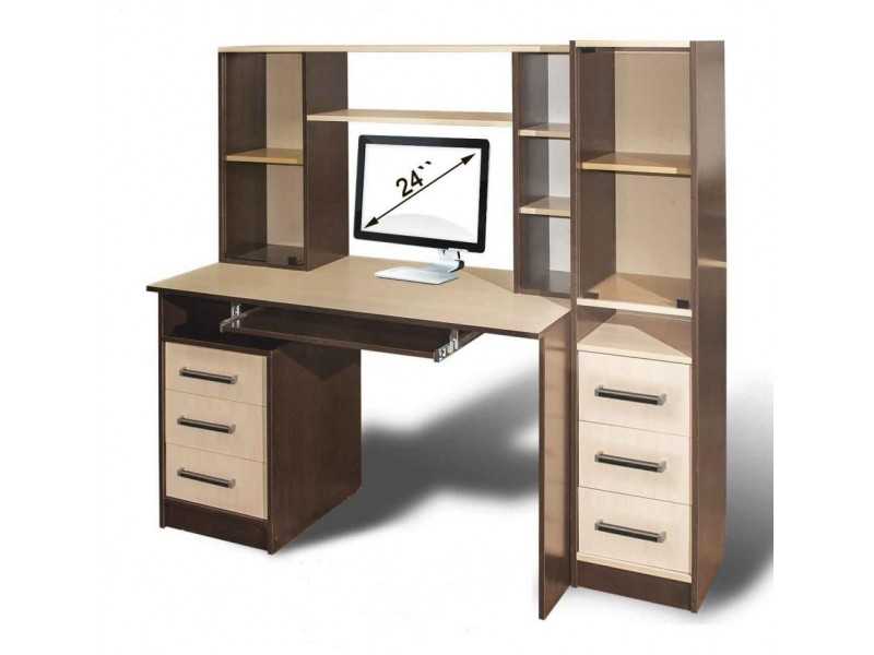 Компьютерный стол со шкафом (72 фото): трансформер с полками, угловой для компьютера, модель со шкафом для одежды