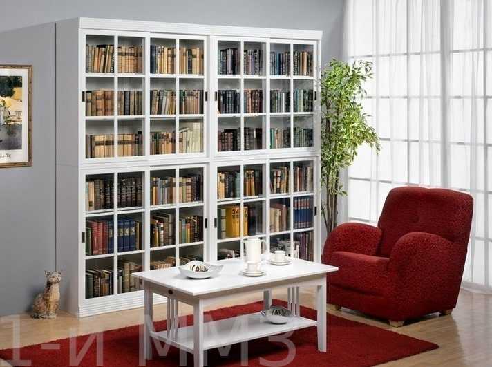 Книжные шкафы (68 фото): современные закрытые и открытые стеллажи для хранения книг дома
