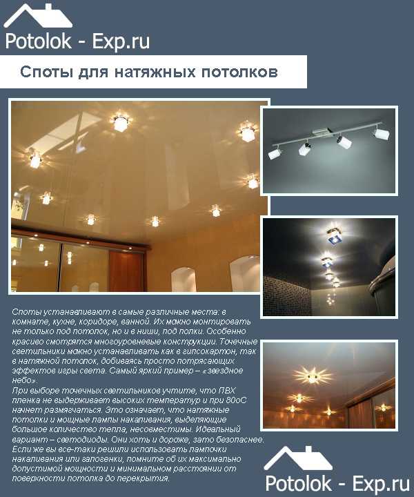 Какие светильники лучше для натяжного потолка: 115 фото как выбрать и установить качественные светильники