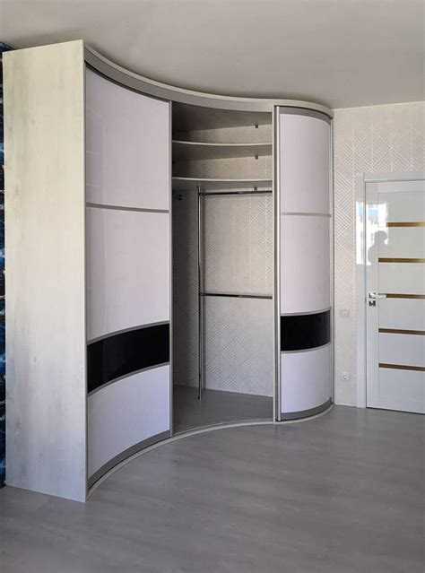 Радиусные шкафы: оптимальное размещение и подбор стиля к дизайну помещения (80 фото)