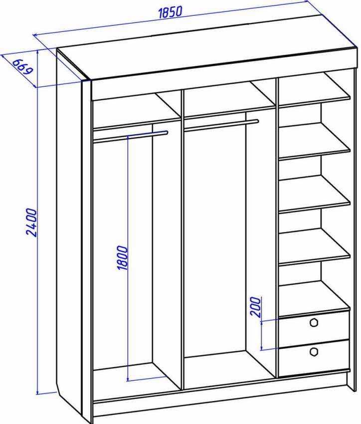 Размеры шкафа-купе (91 фото): глубина в прихожую, стандартные и индивидуальные, для узких моделей и для одежды, минимальная высота