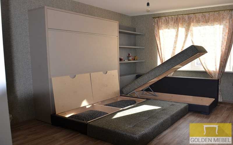 Современные двуспальные кровати-трансформеры – настоящее открытие для владельцев небольших квартир Кровать-диван и откидная от стены шкаф-кровать для малогабаритной квартиры – как выбрать Отзывы покупателей и красивые идеи для интерьера