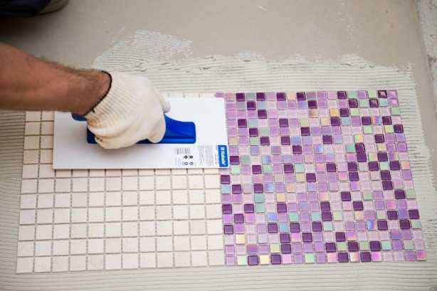 Клей для мозаичной плитки на сетке - всё о керамической плитке