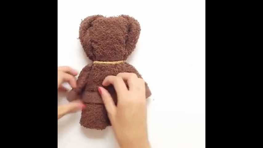 Как из полотенца сделать медведя?