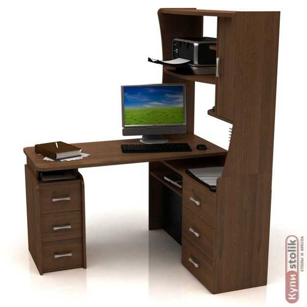 Компьютерный стол с надстройкой