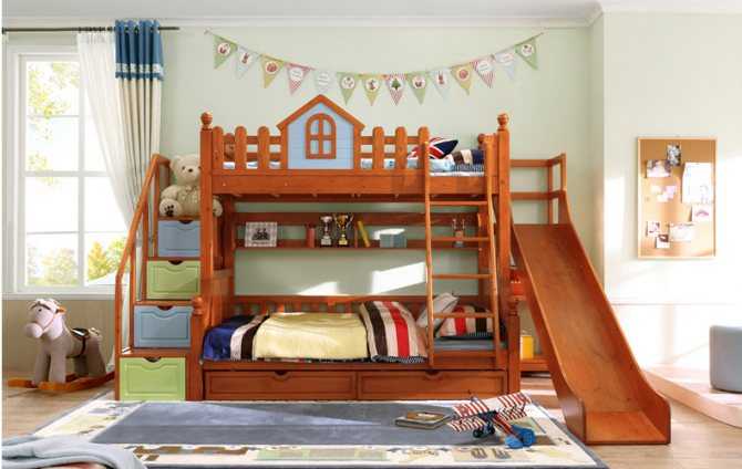 Двухъярусная кровать со столом: с рабочей зоной, шкафом, для детей