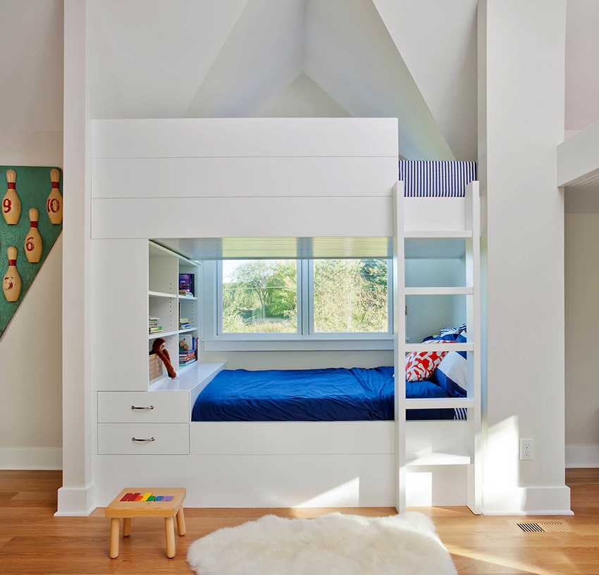 Двухъярусная кровать, особенности, основные размеры и цвета