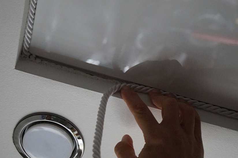 Окантовка в виде декоративного шнура для натяжных потолков