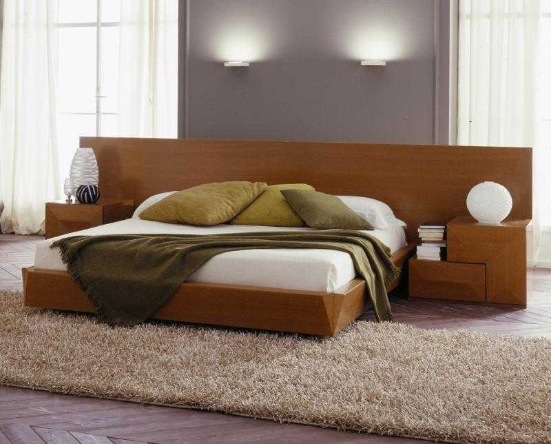 Двуспальная кровать с изголовьем (255+ фото) - как оформить?