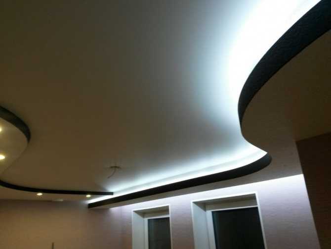 Двухуровневые потолки с подсветкой: особенности оформления