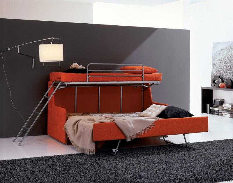 Двухъярусная кровать с диваном внизу: 90+ (фото) широкого выбора