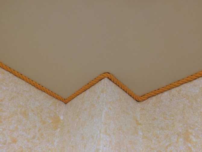Декоративный шнур для натяжных потолков — способы монтажа и фото
