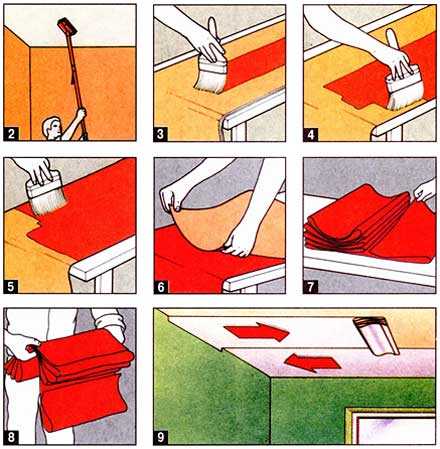 Как поклеить бумажные обои на потолок: советы по оклейке