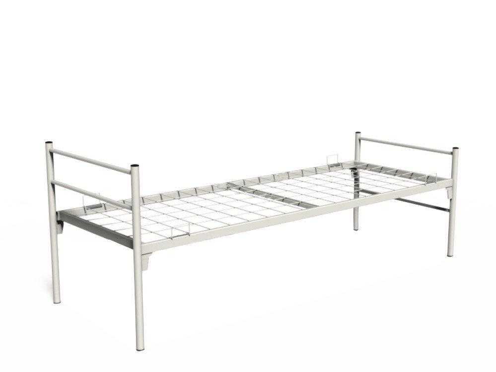 Металлические односпальные кровати: белые железные модели размером 90х200 см, 80х200 см и 70x200 см с матрасом