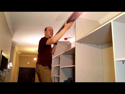 Шкаф-купе из гипсокартона (29 фото): как сделать встроенный шкаф под потолок в прихожую