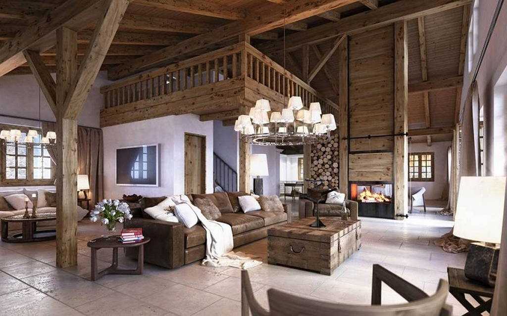 Стиль рустик в интерьере, рустикальный стиль в интерьере деревянного дома и гостиной