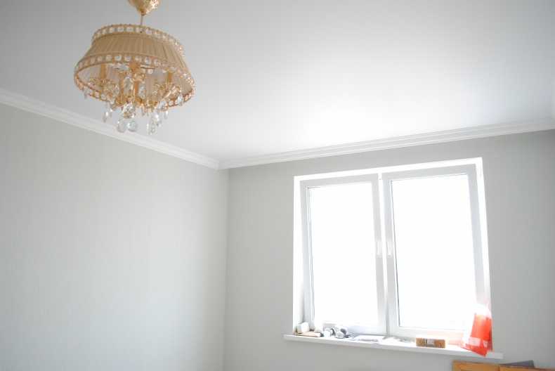 Белый натяжной потолок (90 фото) - матовые и глянцевые фактуры в интерьере комнат
