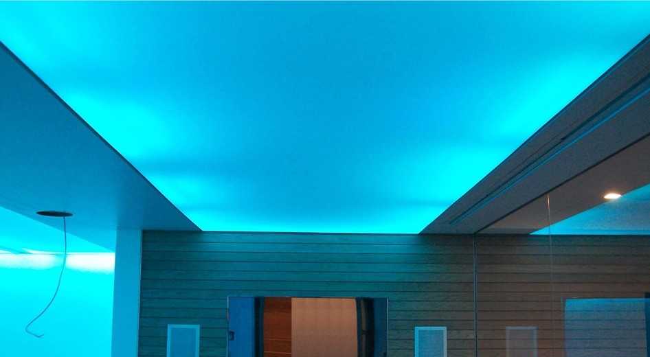 Светящийся потолок: как сделать натяжной световой потолок, светящиеся обои своими руками