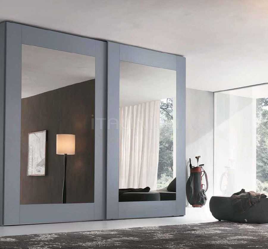 Зеркальные раздвижные двери для гардеробной - билдмэн