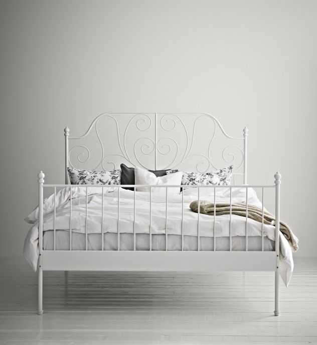 Металлические кровати ikea: железные модели с белым и черным каркасом, отзывы