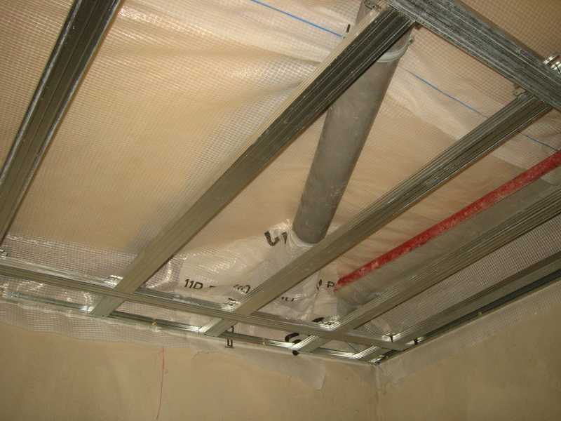 Обрешетка потолка под гипсокартон: процесс установки