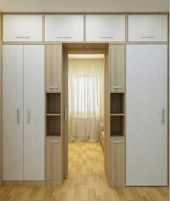 5 видов шкафов вокруг двери и материалы для их изготовления