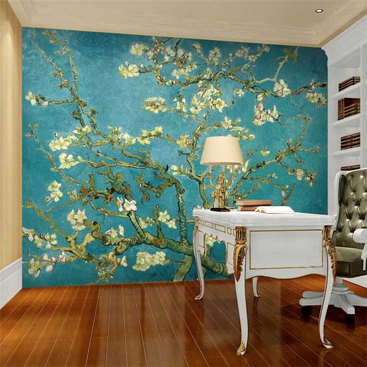Обои «ван гог» (51 фото) — панно с цветущим миндалем и сакурой в интерьере, отзывы о коллекции для стен