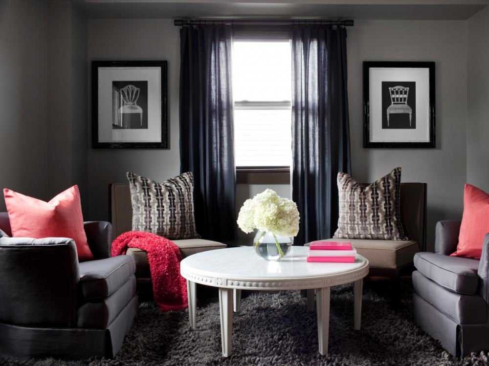 Как впишутся в интерьер черные обои Правила комбинирования обоев и выбора узоров Чем примечателен черный цвет при расстановке мебели Как смотрится  черно-красный цвет стен в интерьере комнаты Красивые варианты сочетаний